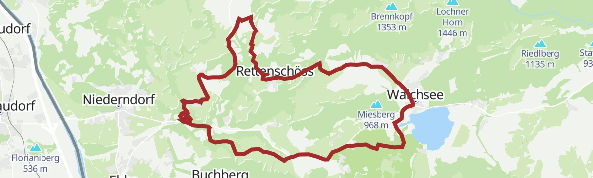 Route map: Rettenschöss - Wildbichl - Buchbergrunde
